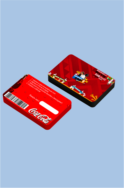 Tarjetas PVC de la empresa Coca Cola
